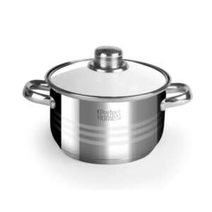 Oală din oțel inoxidabil 28cm + capac din sticlă 8,5 litri