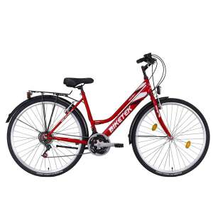 Koliken Biketek Maxwell női Kerékpár 28" #piros 41257662 Női kerékpár - Világítás