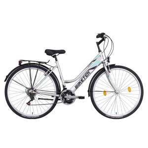 Koliken Biketek Maxwell női Kerékpár 28" #ezüst 41257673 Női kerékpár - Világítás