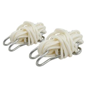 Cattara függőágy felfüggesztő készlet, 2 fém kampó erős kötéllel, 150 kg teherbírás, 6 mm kampó átmérő, 6,5 mm kötél vastagság - Cattara