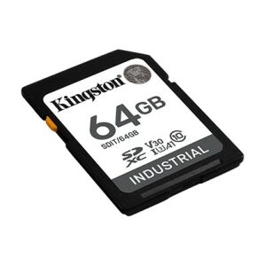 Kingston Industrial 64GB SDHC UHS-I Speicherkarte, schräge Ansicht - Kingston Speicherkarten