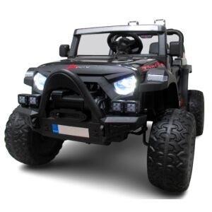 Fekete R-Sport X16 elektromos kisautó, elülső nézet - R-Sport