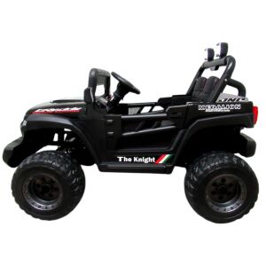 Fekete The Knight elektromos gyerek autó, oldalnézet - R-Sport