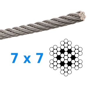 Cablu inox Ø 3 mm, lungime 100 metri, material INOX AISI316 123875057 - Fixator