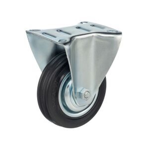 Trolleyrad, drehbar, Durchmesser 75 mm, unidirektional, Gummi, Sohle 85x70 mm, 60 kg 123875071 - Bau & Renovierung