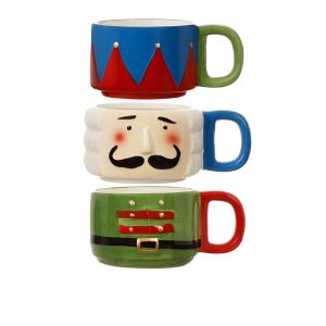 Set 3 cani cafea, ceai, de Craciun, Spargatorul de nuci, 3D, ceramica, 380 ml 123875239 - Cani