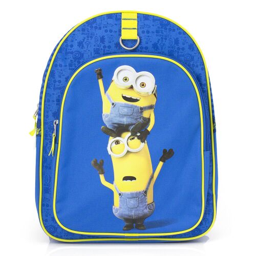 Minyonok Superbad kék hátizsák Kevinnel és Bobbal, 40 x 30 x 13 cm