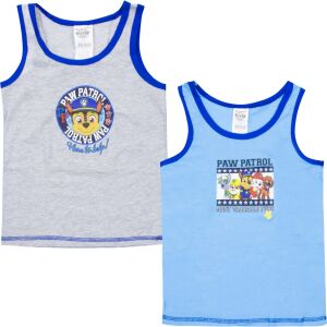 Sada 2 tričiek bez rukávov Paw Patrol ER8041 Sivá/Modrá 7-8 rokov 122-128 CM 136185160 - Paw Patrol