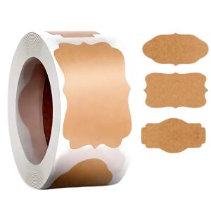 Papírcímkék 300 db/tekercs 3 barkácsminta üvegekhez, borítékokhoz és ajándékokhoz.  Papírcímke tekercsben - 300 db, 3 minta.