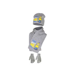 Minyonok A következő nagy dolog szürke sapka sál és kesztyű szett gyerekeknek - Baba & Gyerek divat