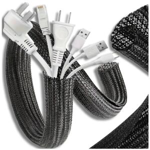 Fekete kábelfedél 1 m - Elegáns rendszerező a kábelek ügyes elrendezéséhez