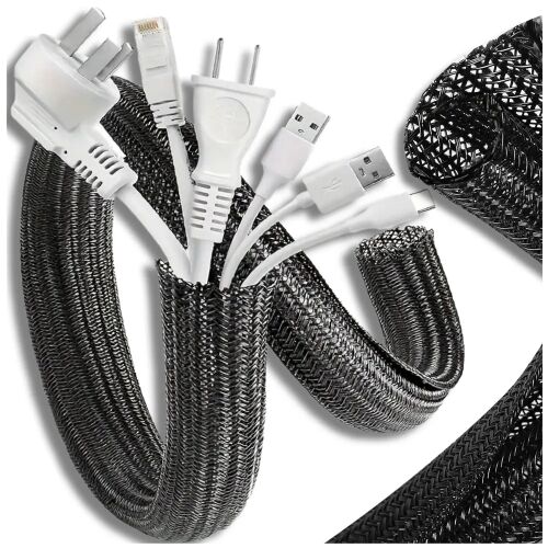 Fekete kábelfedél 1 m - Elegáns rendszerező a kábelek ügyes elrendezéséhez