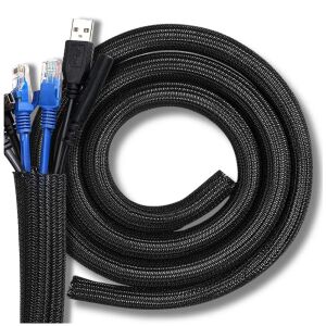 Kábelvédő burkolat 2 m - Fekete kábelrendező a tökéletes rend érdekében