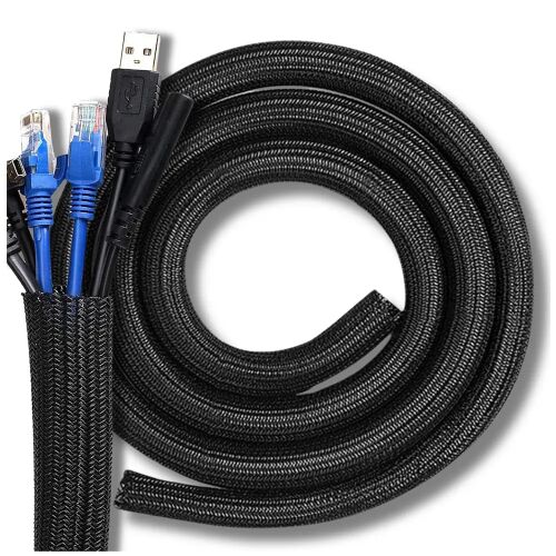 Kábelvédő burkolat 2 m - Fekete kábelrendező a tökéletes rend érdekében 123877364