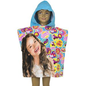 Uterák pončo s kapucňou Sun City Soy Luna, 60x120 cm, s tvárou Luny - Kúpanie & Starostlivosť o bábätká