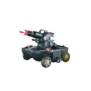 Jollity Wonky Cars RC Amphi amfibijny czołg bojowy, czarny, sterowany radiowo, z chowanymi kołami, strzela pociskami - Pojazd zdalnie sterowany