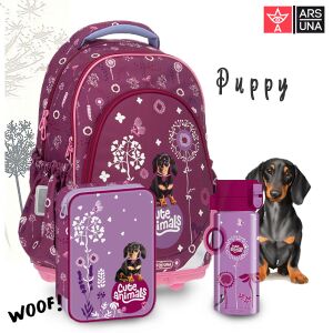 Ars Una kutyás iskolatáska 3 részes SZETT - Puppy (AU-F1) 123877596 - Ars Una