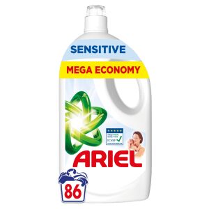 Ariel Sensitive Mega Economy Detergent lichid, 3.87L, 86 spălări, pentru pielea sensibilă - Gel de spălare