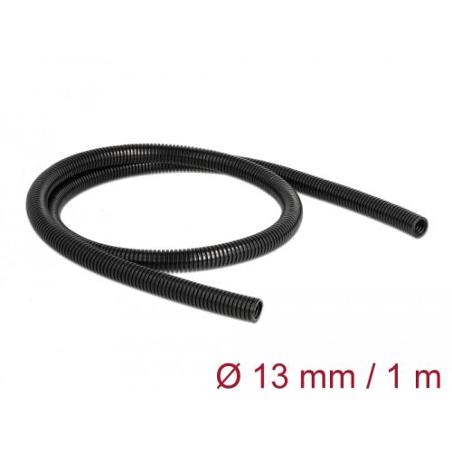 Delock Kábelvédő borítás 1 m x 13 mm fekete (60457) 123882243