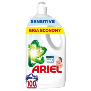 Ariel Sensitive Giga Economy Flüssigwaschmittel, 4,5L, 100 Wäschen, hypoallergen, dermatologisch getestet, ECARF-zertifiziert - Waschgel