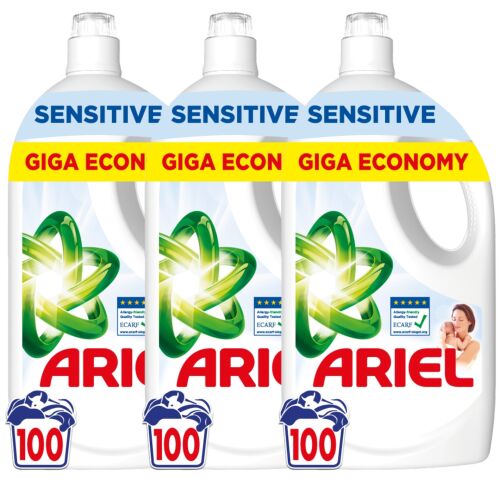 Ariel Sensitive Tekutý prací prostriedok 3x4,5L, Giga Economy Balenie
