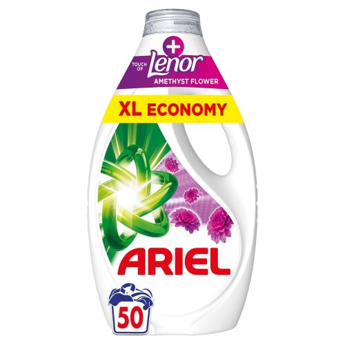Ariel + Touch Of Lenor Amethyst Flower folyékony Mosószer 2,25L - 50 mosás