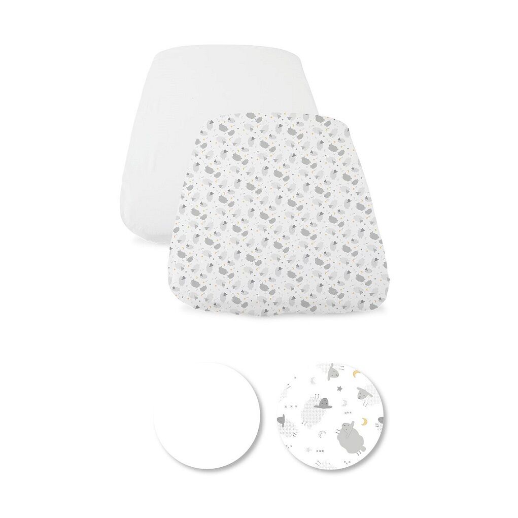 CHICCO Lepedő a Next2Me Forever babaágyhoz 2 db Grey sheep