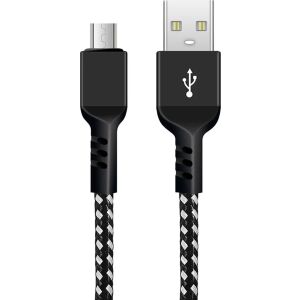 Kabel Micro USB Maclean Energy MCE483, 2m, czarny, nylonowy oplot - Maclean