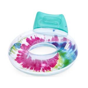 Bestway Tie Dye úszógumi háttámlával és pohártartóval - Úszógumi