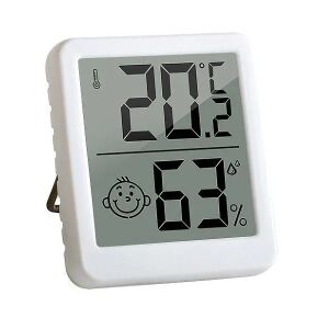Digitálny izbový teplomer vlhkomer so smiešnou tvárou, zobrazuje teplotu a vlhkosť, ideálny pre domov, kanceláriu, detskú izbu, skleník - Meteostanice