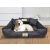 Kingdog xl fekhely fekete 115x95 cm - vízálló, 2 párnával 126038342