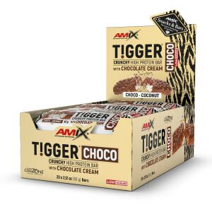 AMIX Nutrition TIGGER CHOCO 20x60g - Choco-Coconut - fehérjeszelet, csoki-kókusz