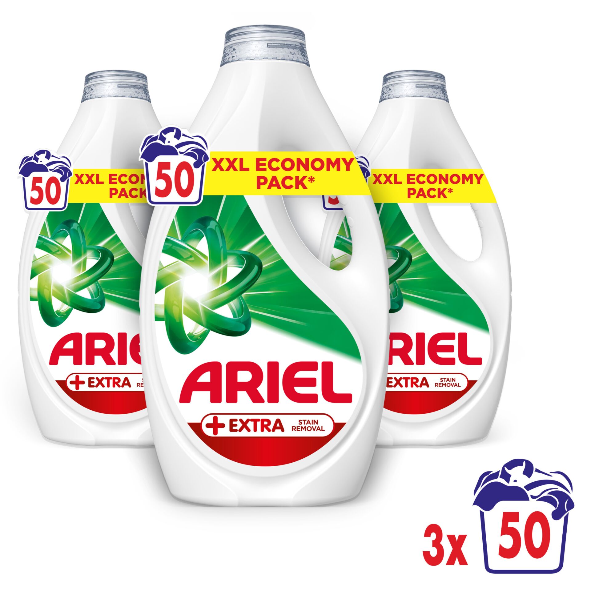 E-shop Ariel + Extra odstraňovač škvŕn 3x2,25L - 150 praní