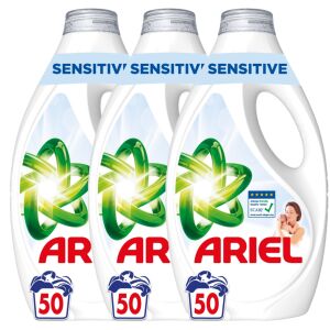 Ariel Sensitive Flüssigwaschmittel, 3er-Pack, 150 Waschladungen - Waschgel