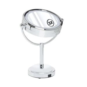 Lustro do makijażu Life Gear z 3-krotnym powiększeniem, 10 diodami LED, obrotem o 360 stopni, zasilane przez USB - Lusterko kosmetyczne