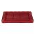 Červené psí lôžko z polyesteru s bielym lemom, 75x53x5cm, bočný pohľad