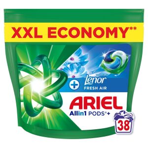 Ariel Allin1 PODS+ Touch of Lenor Fresh Air Capsule de spălat, 38 spălări, XXL Economy - Gel de spălare, Clătiți și Capsulă de spălare