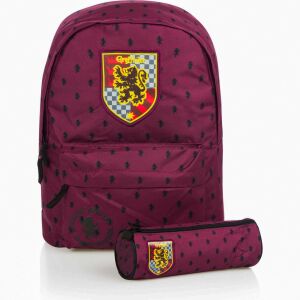 Harry Potter Gryffindor Schulranzen-Set, rot, mit Gryffindor Wappen, enthält Rucksack und Stiftetui - Schulranzen-Set