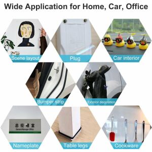 ZAWTR Bandă Dublu Adeziva Acrilic/PET Transparentă 3cm x 3m 123908364 - Accesorii de birou