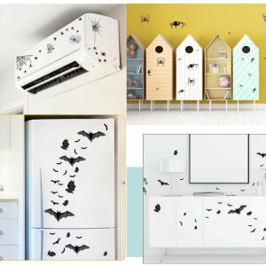 Set de 6 foi cu stickere pentru Halloween CYOUNG, PVC, negru/rosu 123908326 - Decorațiuni de Halloween