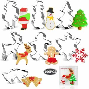 Joyoldelf Weihnachtskuchenformen-Set, 7-teilig, Edelstahl, Silber 123908291 - Ausstechformen