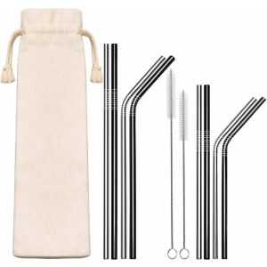 Sada 8 slamiek a 2 štetcov Penta Stars, nehrdzavejúca oceľ, biela/strieborná 123908369 - Slamky