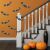 72 db Halloween denevér matrica készlet, fekete, PVC 123908932