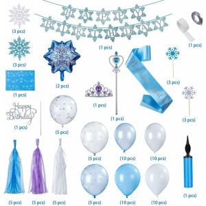 Set aniversar Formizon, latex/plastic, albastru/argintiu, 90 piese 123909081 - Accesorii pentru petrecere