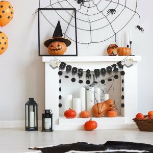Set decoratiuni pentru Halloween AirSMall, 3 piese, carton, alb/negru 123909158 - Decorațiuni de Halloween