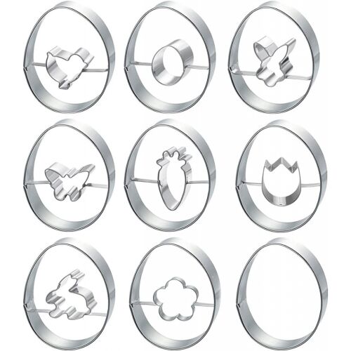 Zestaw 8 foremek do ciasta Gallop Chic, model Pasta, stal nierdzewna, srebro, 7,3 x 5,5 cm