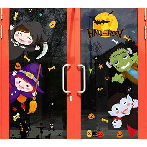 Set mit 8 Bögen Tuopuda-Fensteraufklebern, PVC, mehrfarbig 123909430