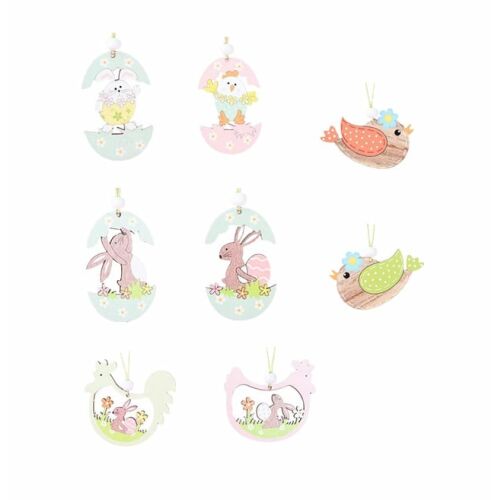 Set de 16 pandative pentru Paste Super Idee, lemn, multicolor, 7,5 x 6 cm 123910341