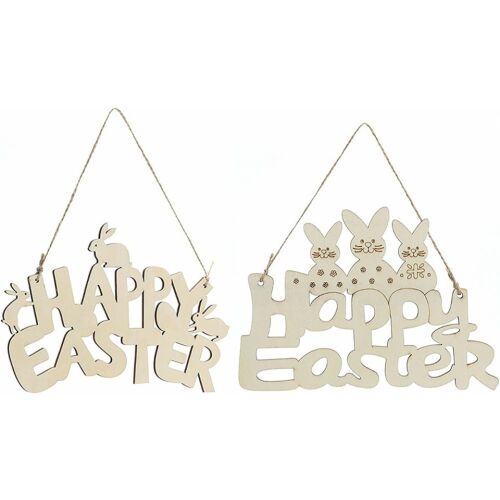 2 db-os HEIGOO húsvéti díszkészlet, fa/textil, natúr, 22 x 14,5 cm 123910446