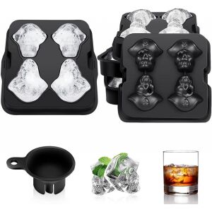 Set de 2 tavi pentru cuburi de gheata M8C, silicon, negru, 15 x 15 x 5 cm 123910616 - Forme cuburi de gheata